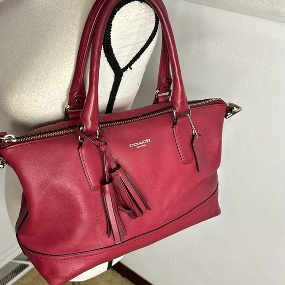 Coach Legacy Molly Eastwest Red Leather Shoulder Bag CP6628A - Picture 11 of 14